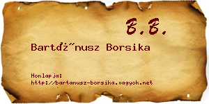 Bartánusz Borsika névjegykártya